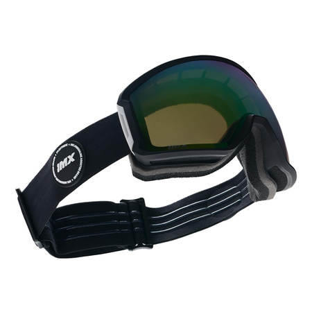 Gogle snowboardowe IMX PEAK BLACK MATT/BLACK SZYBA PODWÓJNA GREEN IRRIDIUM + BROWN czarny