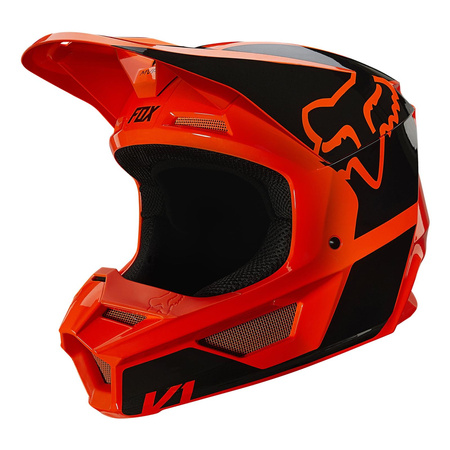 Kask cross dziecięcy FOX JUNIOR V1 REVN ORANGE pomarańczowy czarny