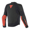 Kurtka skórzana DAINESE INTREPIDA PERFORATED BLACK/RED FLUO czarny czerwony fluo