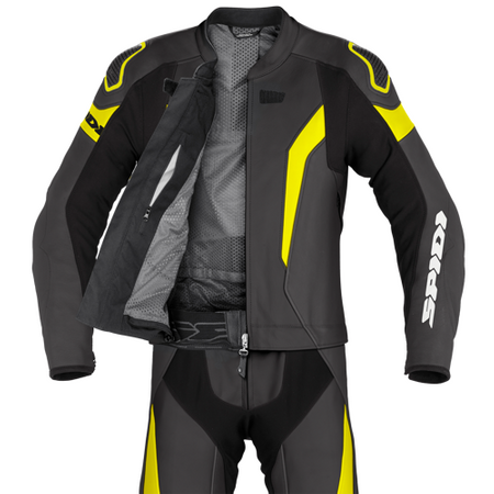 Kombinezon dwuczęściowy SPIDI LASER TOURING BLACK/FLUO YELLOW czarny żółty fluo