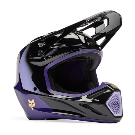 Kask cross FOX V3 DRIP BLACK/PURPLE czarny fioletowy