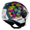 Kask otwarty AXXIS METRO STAR GLOSS granatowy biały różowy żółty zielony