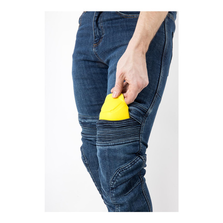 Jeansy motocyklowe OZONE HORNET II WASHED BLUE niebieski