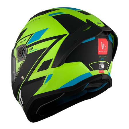 Kask integralny MT STINGER 2 ZIVZE MATT BLACK/FLUO czarny żółty fluo niebieski