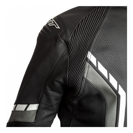 Kurtka skórzana RST AXIS CE BLACK/GREY/WHITE czarny szary biały