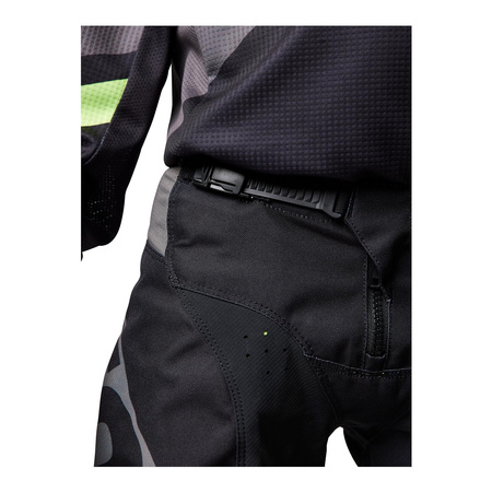 Spodnie cross dziecięce FOX JUNIOR 180 XPOZR PEWTER czarny szary żółty fluo