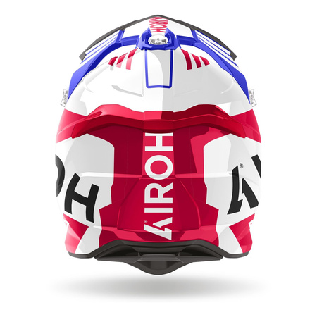 Kask cross AIROH STRYCKER BRAVE BLUE/RED GLOSS niebieski czerwony biały