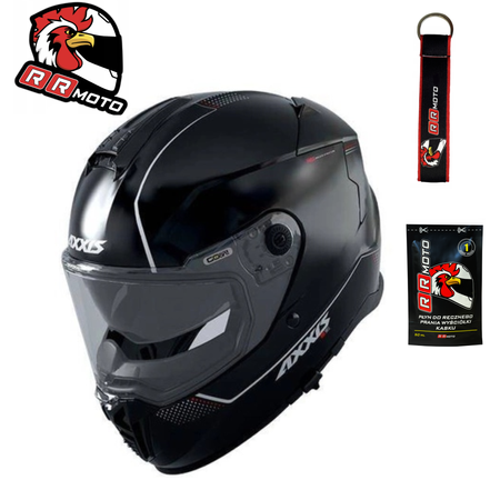 Kask integralny AXXIS HAWK SOLID MATT BLACK czarny mat