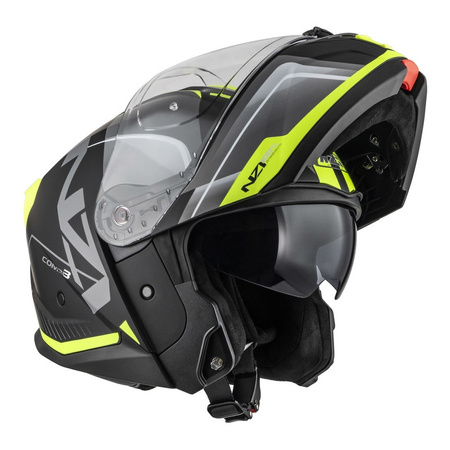Kask szczękowy NZI COMBI 3 DUO ORBE BLACK ANTRACITE YELLOW MATT szary żółty