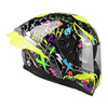 Kask integralny LAZER RAFALE SR CRAZY BLACK/MULTI czarny żółty fluo fioletowy czerwony niebieski zielony