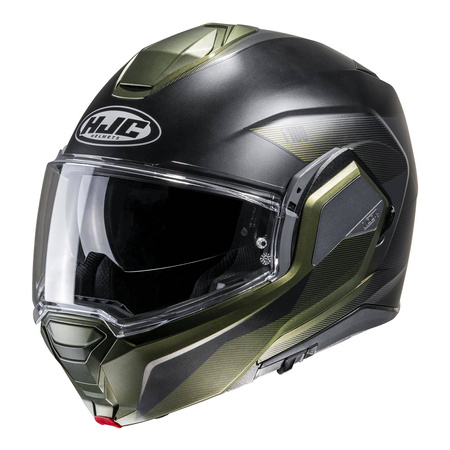 Kask szczękowy HJC I100 BESTON BLACK/GREEN czarny zielony