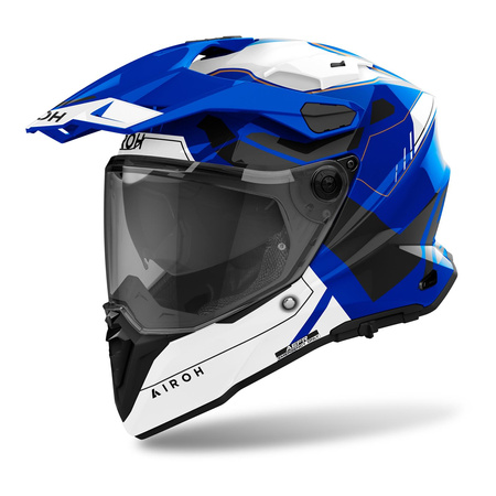 Kask integralny AIROH COMMANDER 2 REVEAL BLUE GLOSS niebieski biały czarny