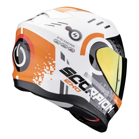 Kask integralny SCORPION EXO-520 EVO AIR TITAN WHITE/ORANGE biały pomarańczowy