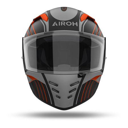 Kask integralny AIROH CONNOR ACHIVE ORANGE MATT pomarańczowy szary czarny