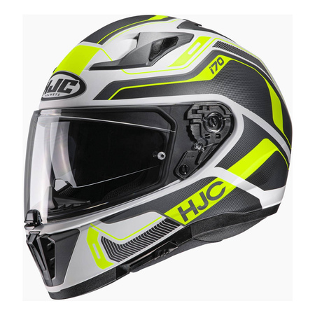 Kask integralny HJC I70 LONEX WHITE/GREY/YELLOW biały szary żółty fluo czarny