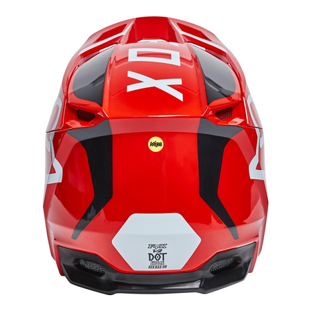 Kask cross FOX V2 MERZ FLUORESCENT RED czerwony fluo biały czarny