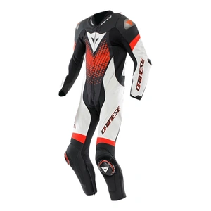 Kombinezon jednoczęściowy DAINESE LAGUNA SECA 6 FLUO RED czarny czerwony fluo biały
