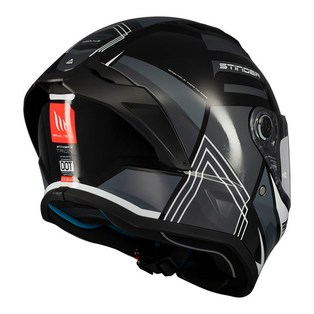 Kask integralny MT STINGER 2 TRON B12 GLOSS czarny szary