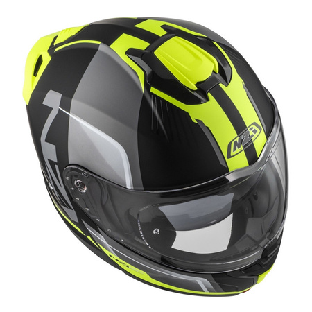 Kask szczękowy NZI COMBI 3 DUO ORBE BLACK ANTRACITE YELLOW MATT szary żółty