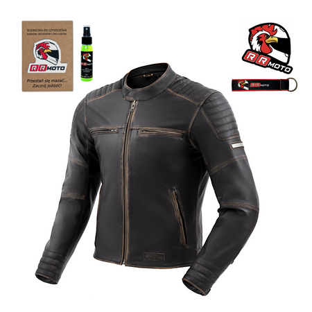Kurtka skórzana REBELHORN HUNTER II VINTAGE BROWN brązowy