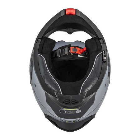 Kask szczękowy NZI COMBI 3 DUO METRIC NARDO GREY WHITE MATT szary biały