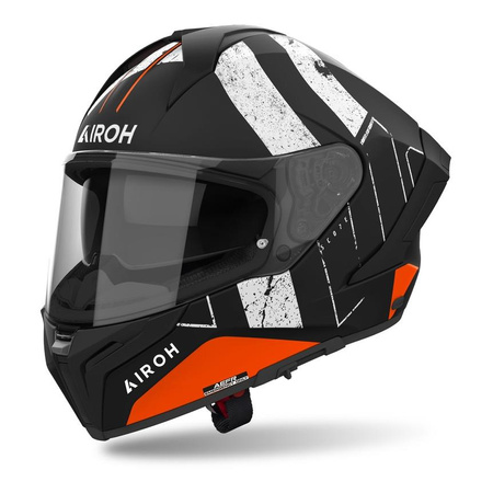 Kask integralny AIROH MATRYX SCOPE ORANGE MATT czarny pomarańczowy biały