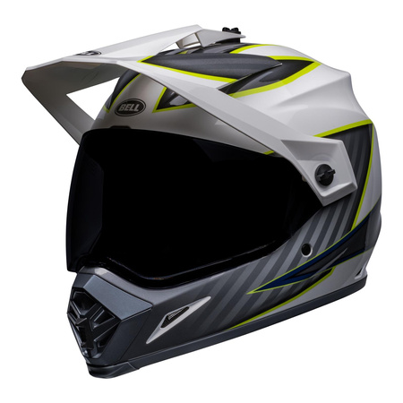 Kask integralny BELL MX-9 ADVENTURE MIPS DALTON WHITE/HI-VIZ YELLOW biały szary żółty fluo