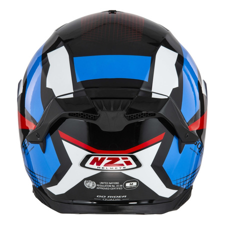 Kask integralny NZI GO RIDER STREAM DUO QUADRI BLACK RED BLUE czarny czerwony niebieski