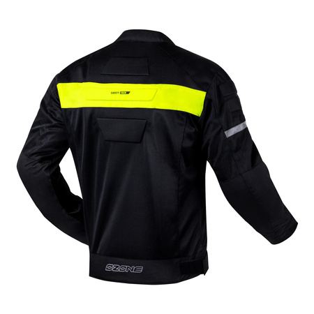 Kurtka tekstylna OZONE DART BLACK/FLO YELLOW czarny żółty fluo