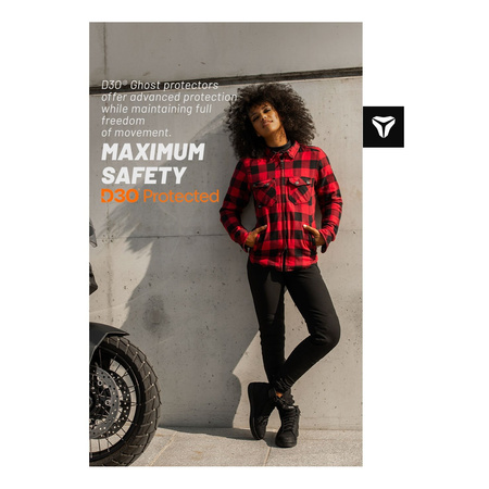 Jeansy motocyklowe damskie SECA FLEX BLACK czarny