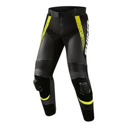 Spodnie skórzane SHIMA STR 2.0 BLACK/FLUO czarny żółty fluo