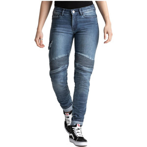 Jeansy motocyklowe damskie BROGER OHIO WASHED BLUE niebieski