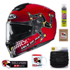 Kask integralny HJC R-PHA 70 ISLE OF MAN IOM TT BLACK/RED czerwony czarny biały żółty