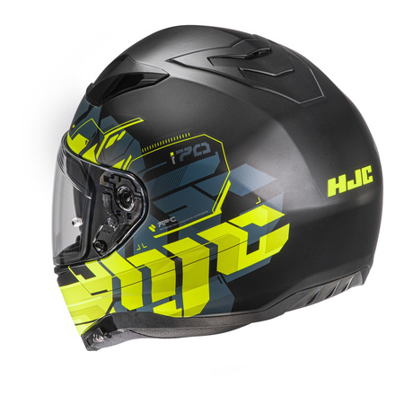 Kask integralny HJC I70 ALLIGON BLUE/YELLOW czarny niebieski żółty