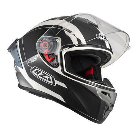 Kask integralny NZI TRENDY ELEGANCE WHITE BLACK TINTED MATT biały czarny
