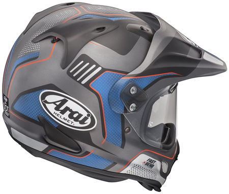 Kask cross ARAI TOUR-X4 VISION GREY szary czarny niebieski pomarańczowy grafitowy