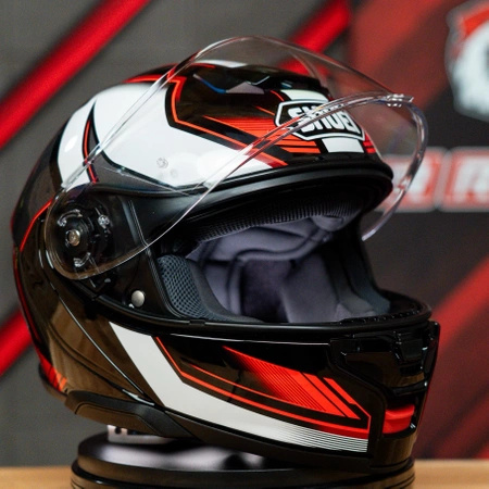 Kask szczękowy SHOEI NEOTEC 3 GRASP TC-5 czarny biały czerwony