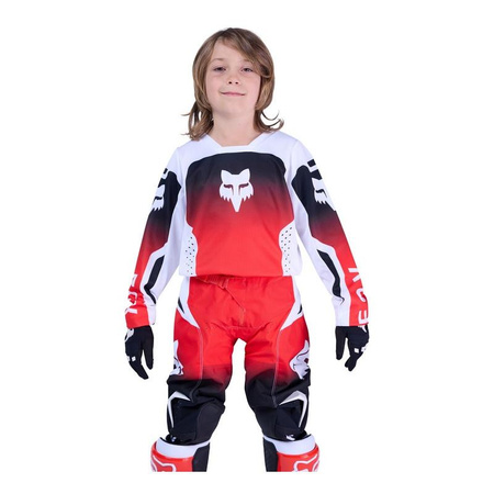 Bluza cross dziecięca FOX JUNIOR 180 SHIELD FLUO RED czerwony fluo