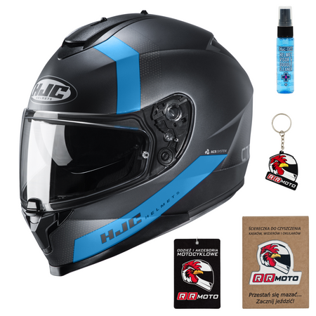 Kask integralny HJC C70 EURA BLACK/BLUE czarny niebieski
