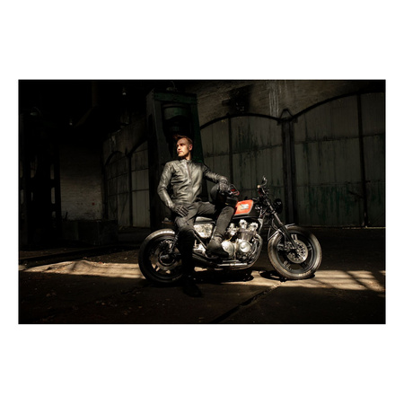 Jeansy motocyklowe SECA SQUARE II SHORT BLACK czarny