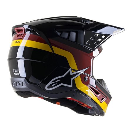Kask cross ALPINESTARS S-M5 VENTURE BLACK/BURGUNDY/YELLOW czarny żółty bordowy