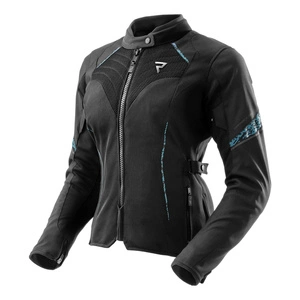 Kurtka tekstylna damska REBELHORN JAX LADY BLACK/BLUE LAGOON czarny niebieski