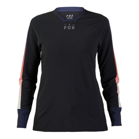 Koszulka rowerowa damska FOX LADY DEFEND THERMAL Z DŁUGIM RĘKAWEM LUNAR BLACK czarny