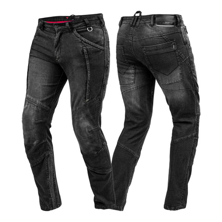 Jeansy motocyklowe SHIMA GHOST BLK czarny