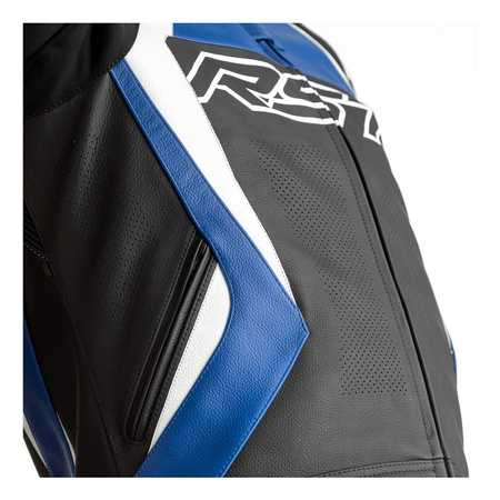 Kurtka skórzana RST TRACTECH EVO 4 CE BLACK/BLUE czarny niebieski