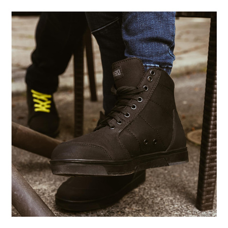 Buty krótkie OZONE TOWN BLACK/FLO YELLOW czarny żółty fluo