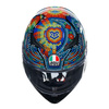 Kask integralny AGV K3 ROSSI WINTER TEST 2018 czerwony niebieski zielony czarny