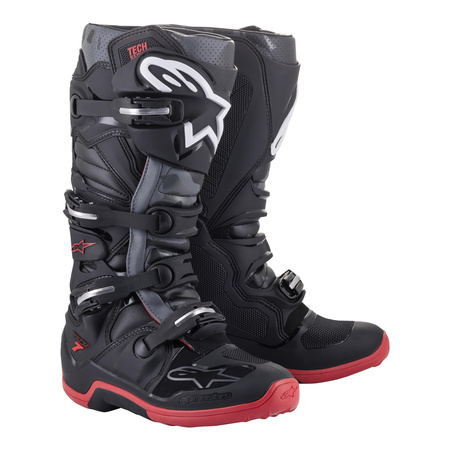 Buty cross ALPINESTARS TECH 7 BLACK/COOL GREY/RED czarny szary czerwony