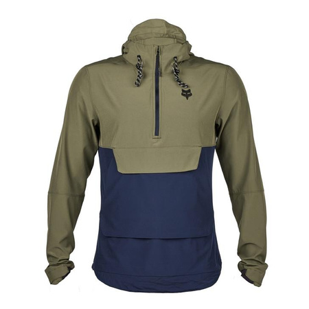 Kurtka przeciwdeszczowa FOX RANGER WIND PULLOVER OLIVE GREEN zielony