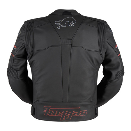 Kurtka skórzana FURYGAN NITROS BLACK/RED czarny czerwony